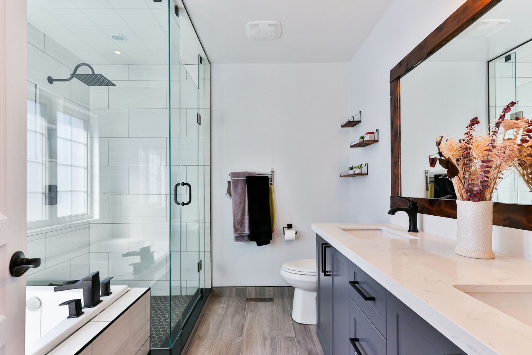 Reference photo of a finished bathroom renovation, not this company's work